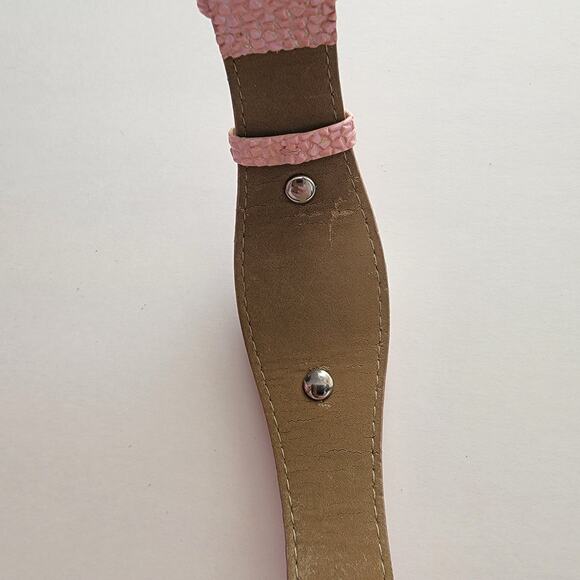 Vintage Watches Pink Glitter Strap Quartz Watch Iridescent Y2K Statement Style - Picture 7 of 10